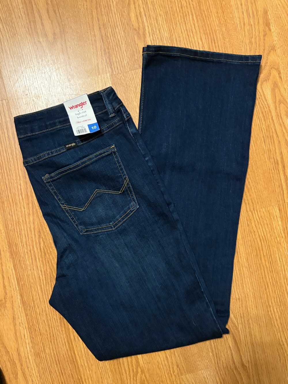 Wrangler Women’s High Rise Dark Blue Bootcut Jeans